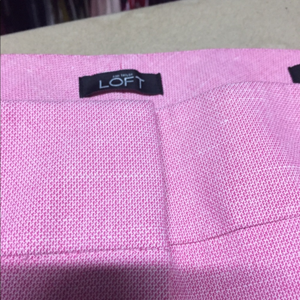 Loft ankle length pink pants